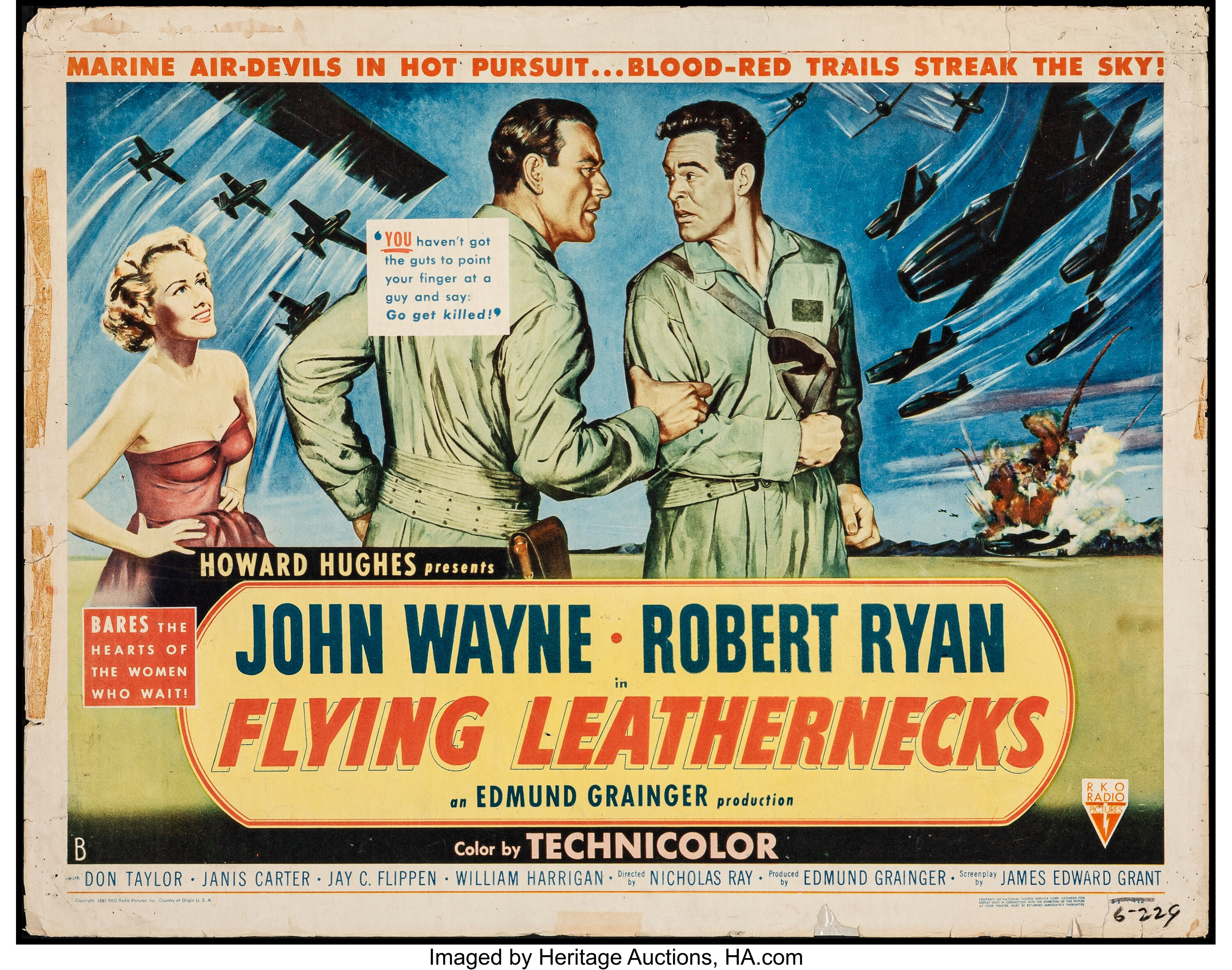 Flying Leathernecks & Other Lot (RKO, 1951). Rolled, Overall: Fine ...