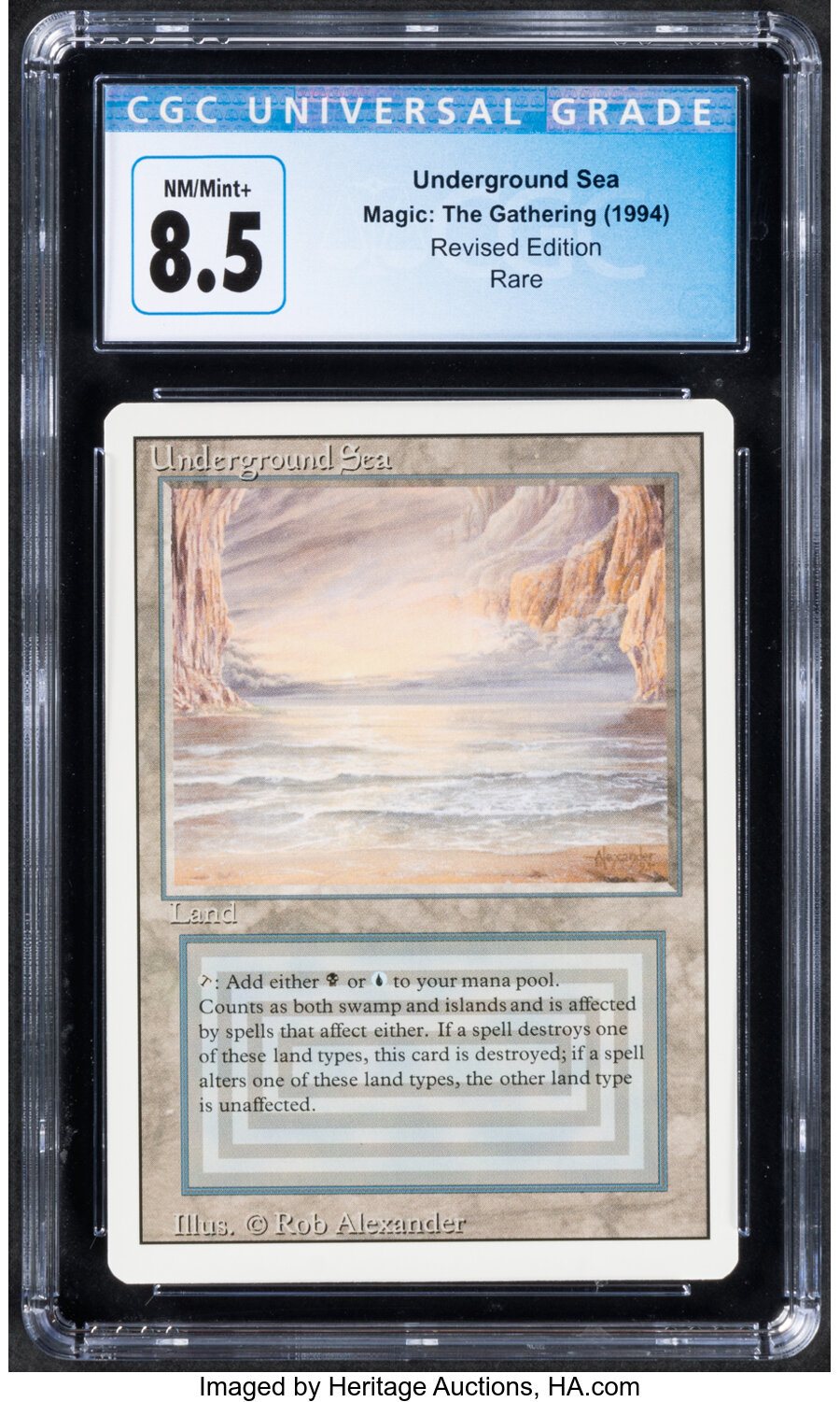 Magic: The Gathering Underground Sea Revised Edition CGC Trading Card Game NM/Mint+ 8.5 (Wizards of the Coast, 1994) Rare