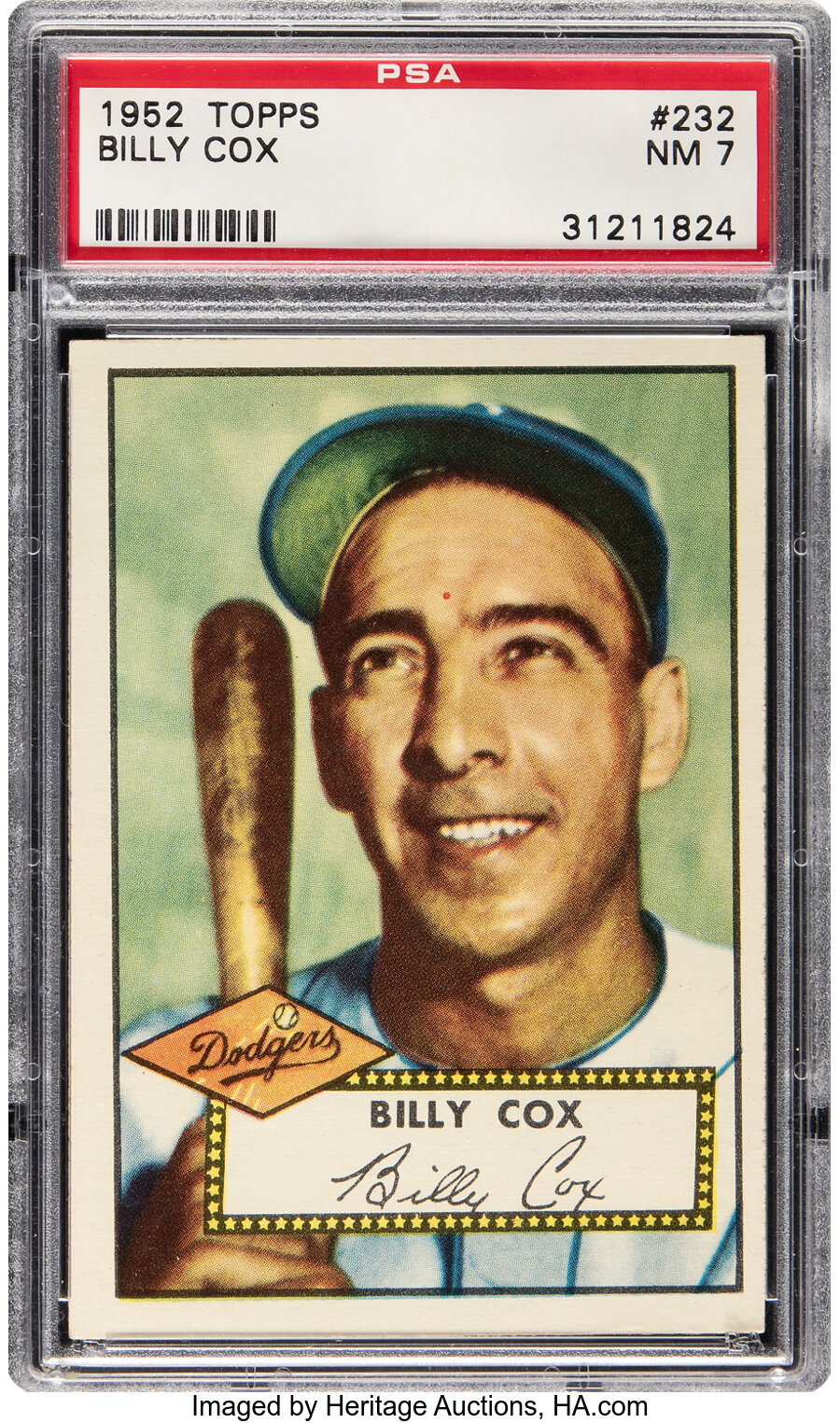 1952 Topps Billy Cox #232 PSA NM 7