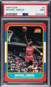 1986 Fleer Michael Jordan Rookie #57 PSA Mint 9