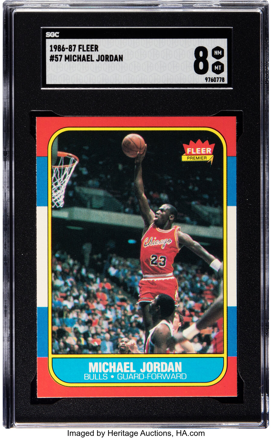 1986 Fleer Michael Jordan Rookie #57 SGC NM-MT 8