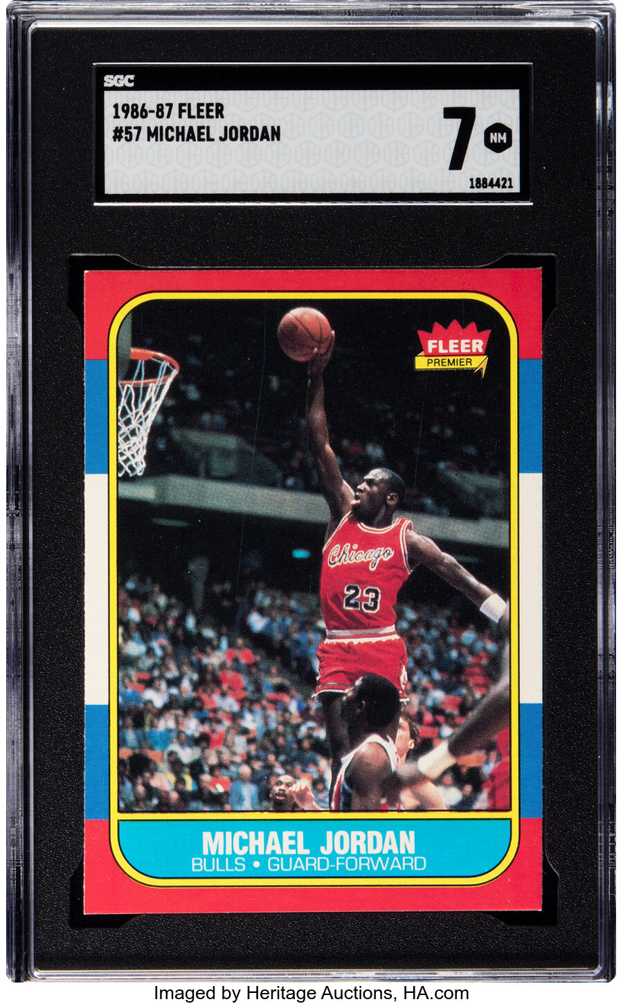 1986 Fleer Michael Jordan Rookie #57 SGC NM 7