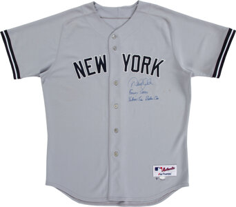 2006 Derek Jeter Game Worn & Signed New York Yankees Uniform Photo Matched to 17 Games