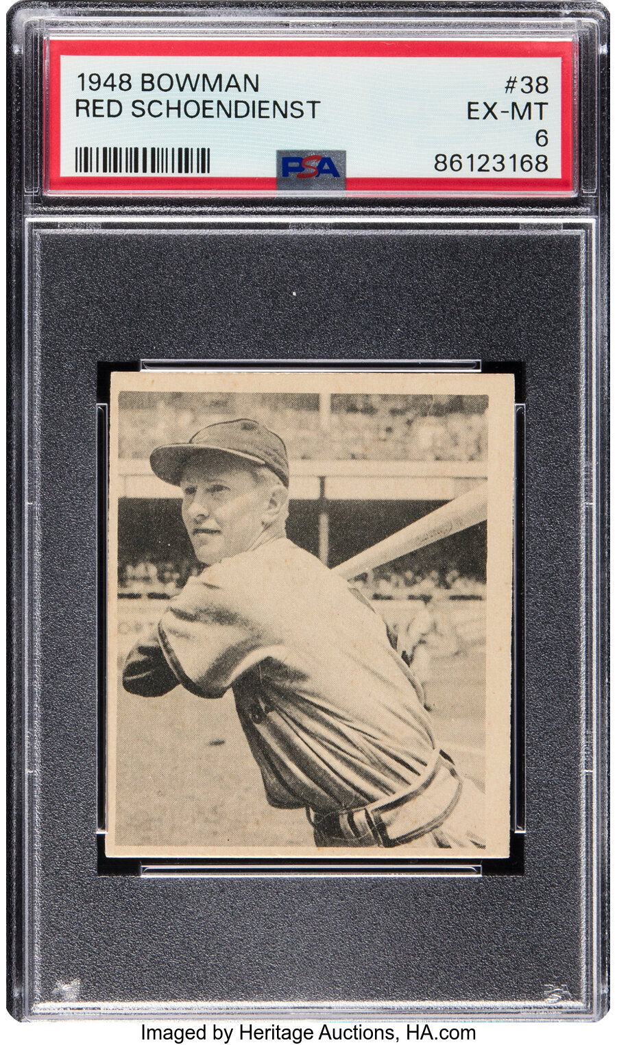 1948 Bowman Red Schoendienst Rookie #38 PSA EX-MT 6