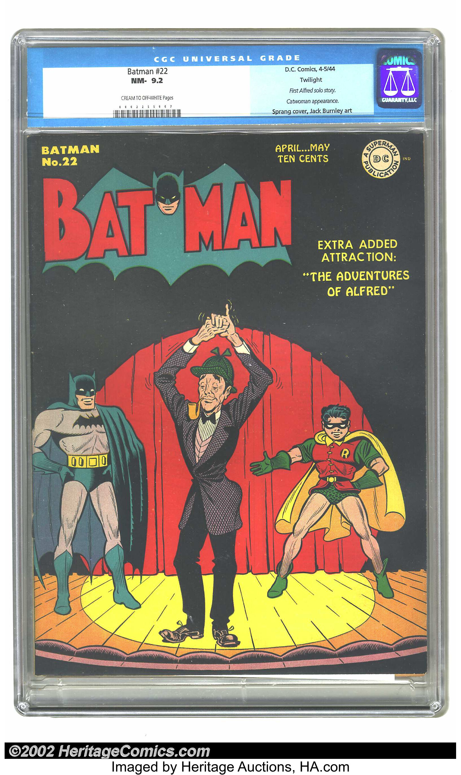 Batman #22 Twilight pedigree (DC, 1944) CGC NM Cream to | Lot #6002 |  Heritage Auctions