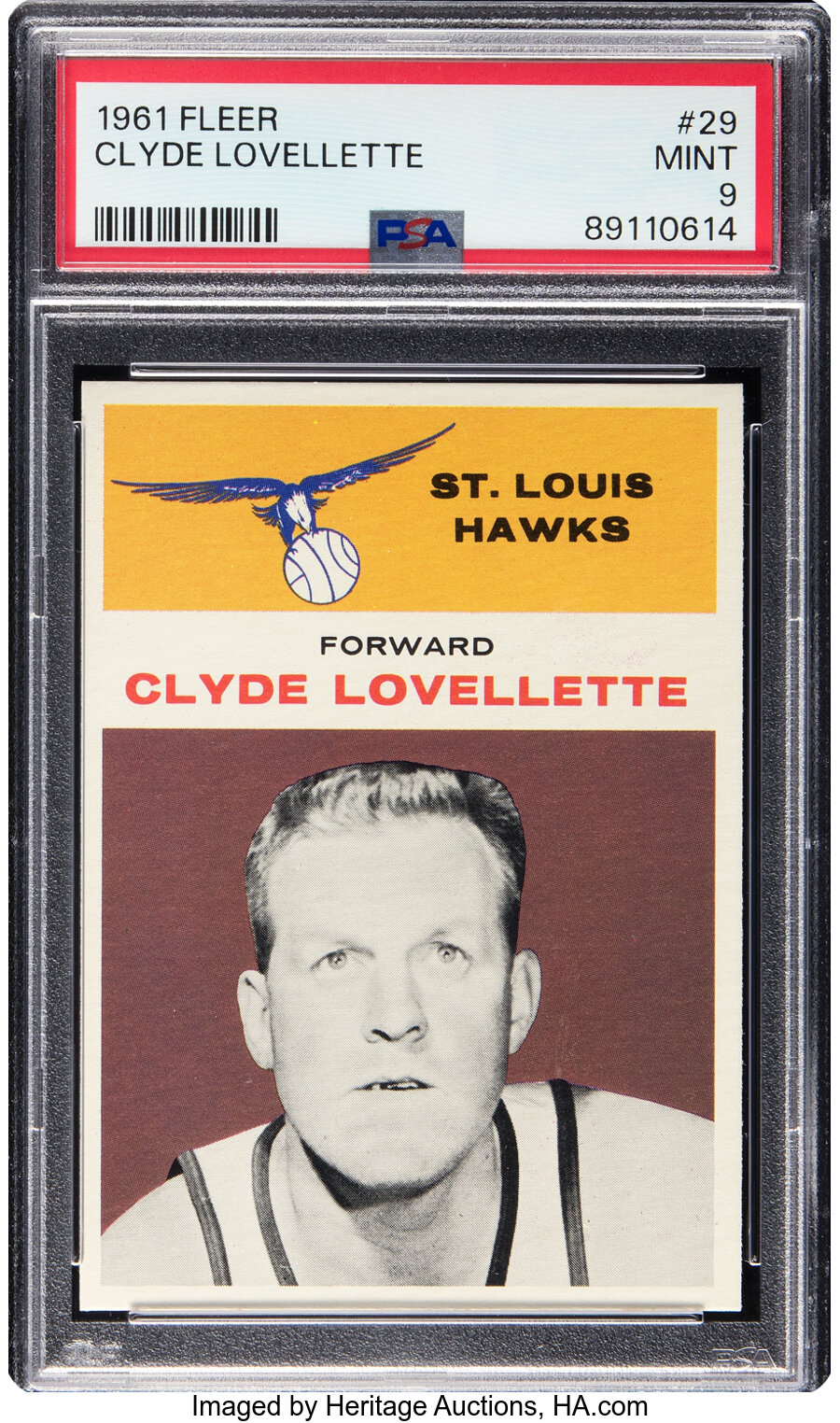 1961 Fleer Clyde Lovellette #29 PSA Mint 9 - Only Two Higher!