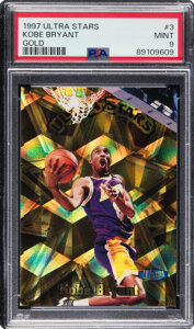 1997 Fleer Ultra Stars Kobe Bryant (Gold) #3 PSA Mint 9 - Pop Five, Six Higher