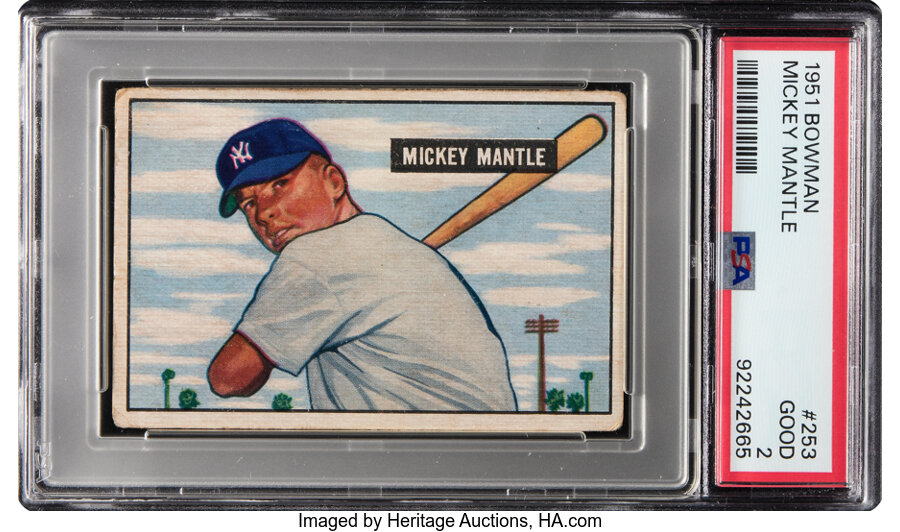 1951 Bowman Mickey Mantle Rookie #253 PSA Good 2