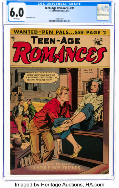 Teen-Age Romances #39 (St. John, 1954) CGC FN 6.0 Cream pages....