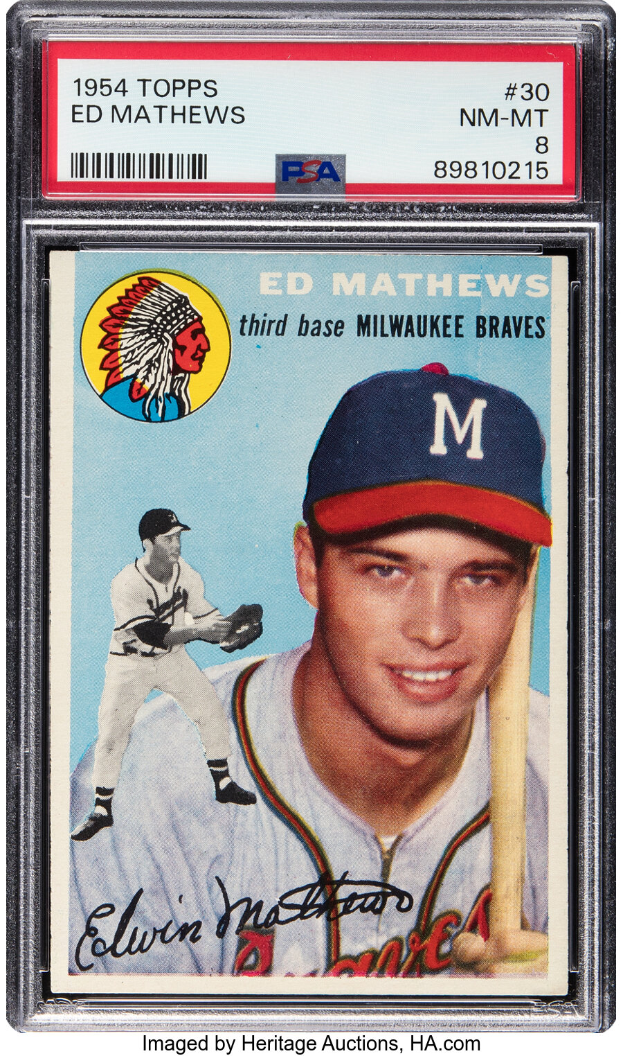 1954 Topps Ed Mathews #30 PSA NM-MT 8