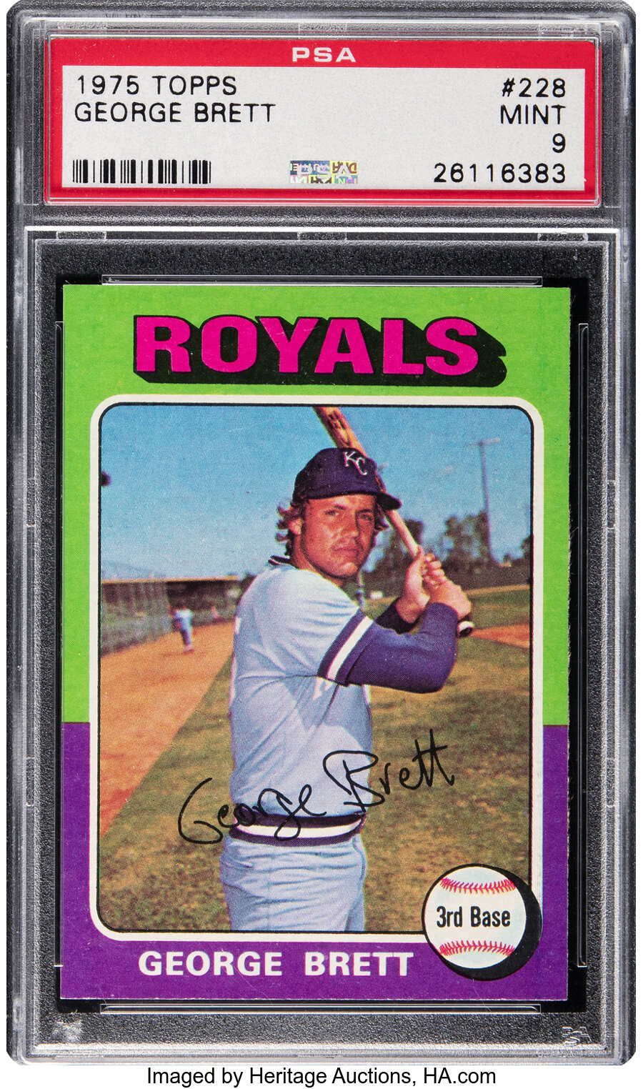 1975 Topps George Brett #228 PSA Mint 9