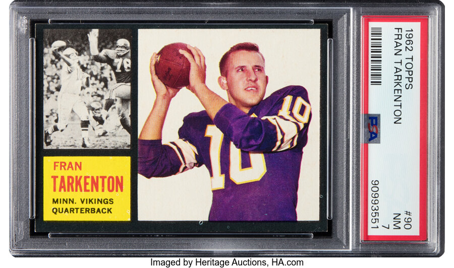 1962 Topps Fran Tarkenton #90 PSA NM 7