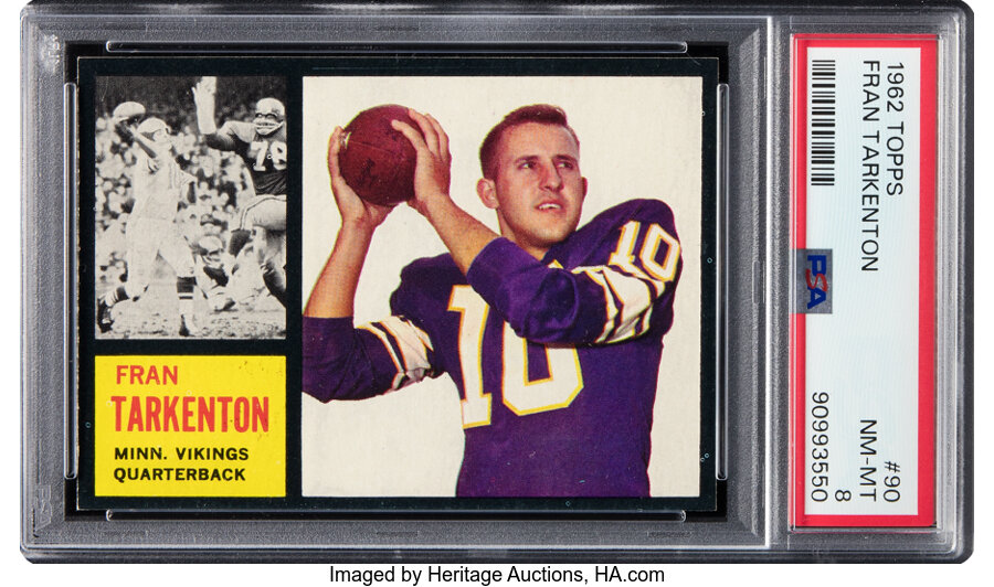 1962 Topps Fran Tarkenton #90 PSA NM-MT 8