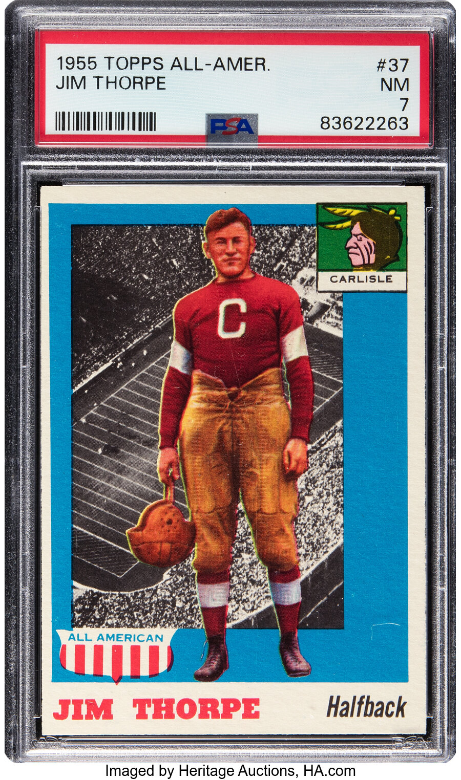 1955 Topps All-American Jim Thorpe #37 PSA NM 7