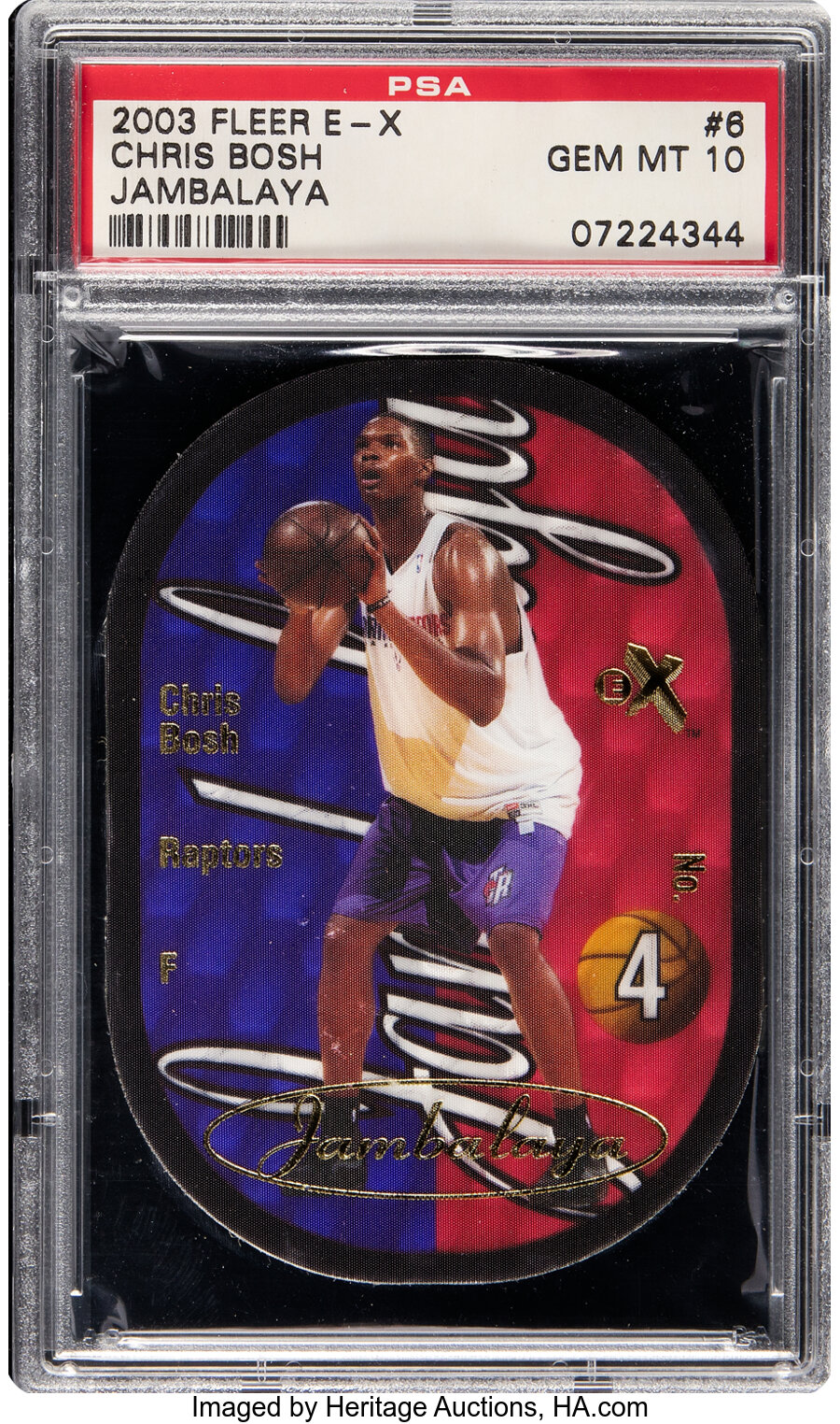 2003 Fleer E-X Chris Bosh (Jambalaya) Rookie #6 PSA Gem Mint 10