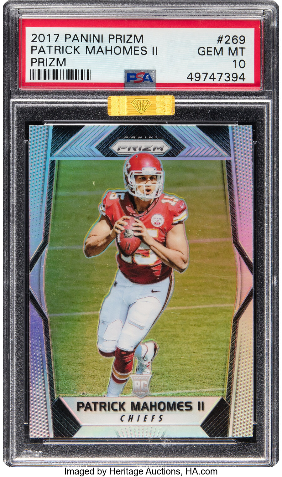 2017 Panini Prizm Patrick Mahomes II (Silver Prizm) Rookie #269 PSA Gem Mint 10