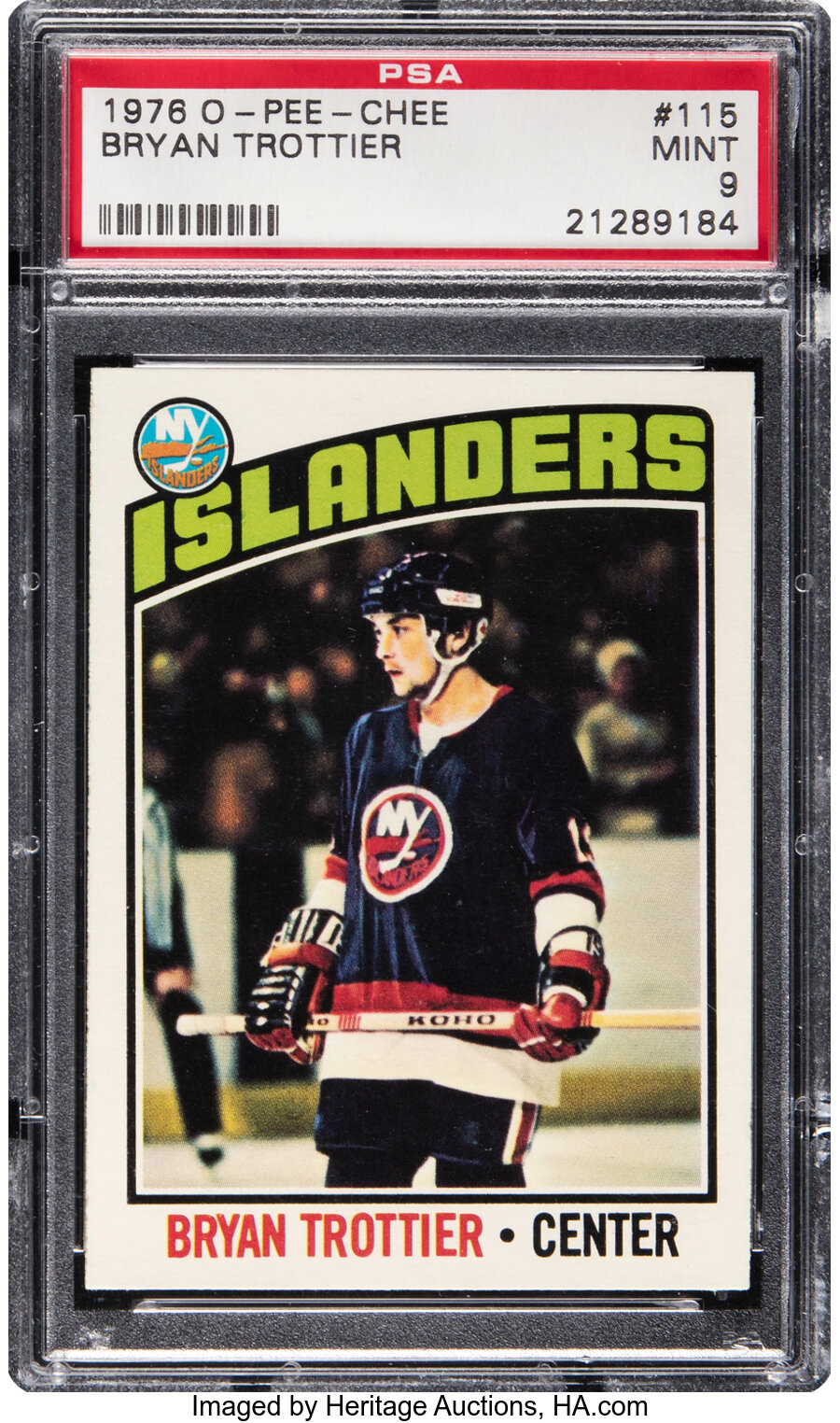 1976 O-Pee-Chee Bryan Trottier #115 PSA Mint 9