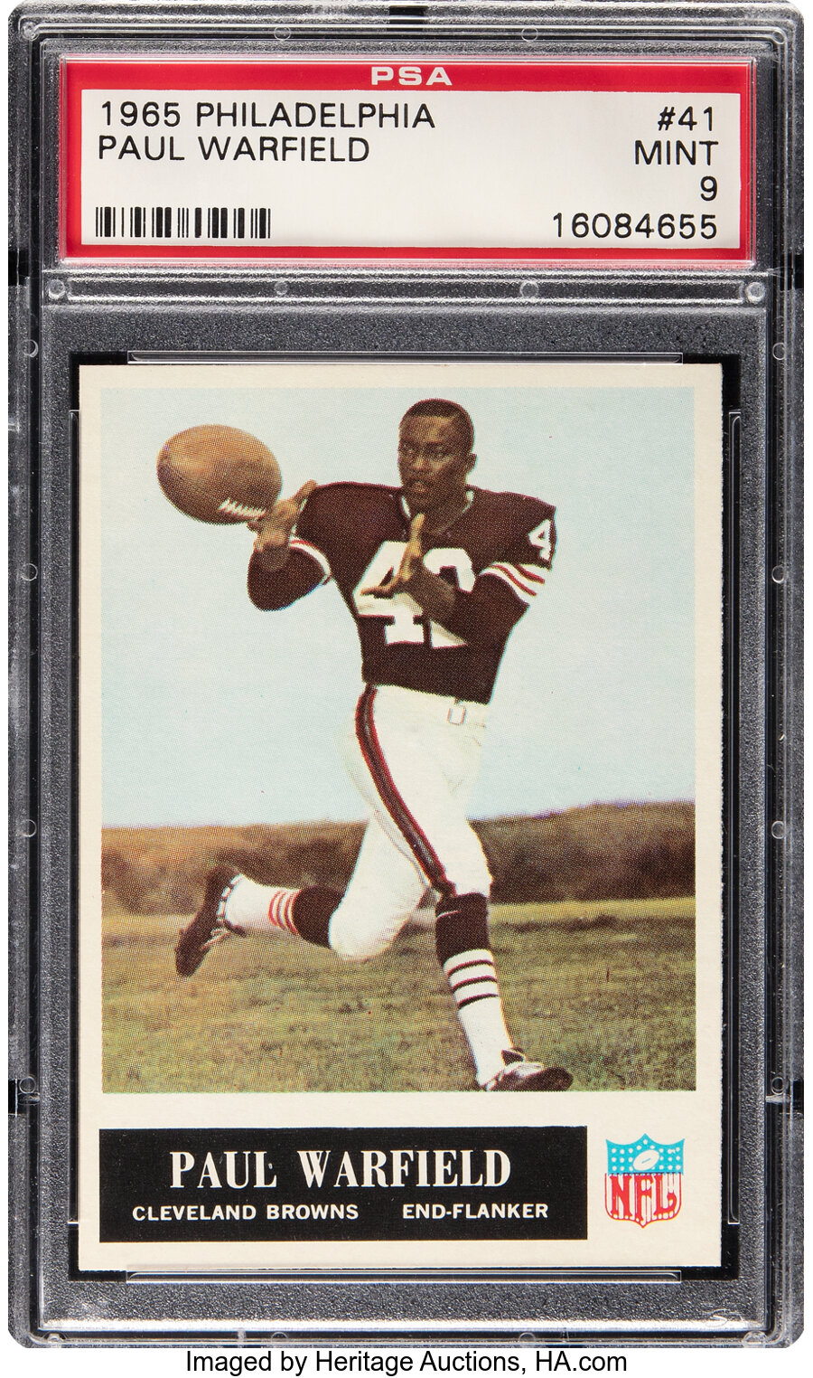 1965 Philadelphia Paul Warfield Rookie #41 PSA Mint 9