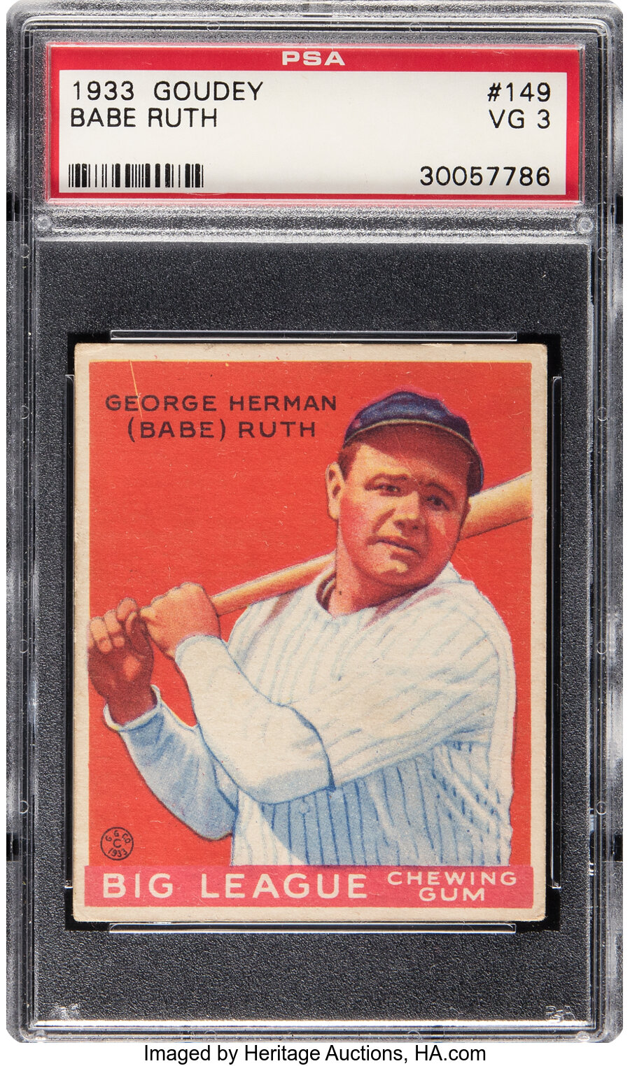 1933 Goudey Babe Ruth #149 PSA VG 3