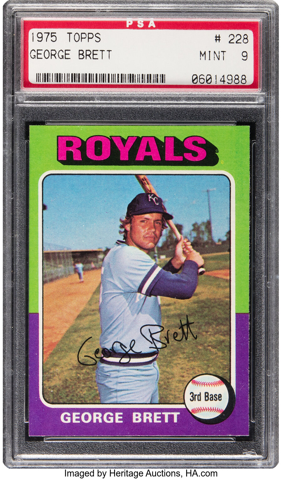 1975 Topps George Brett Rookie #228 PSA Mint 9