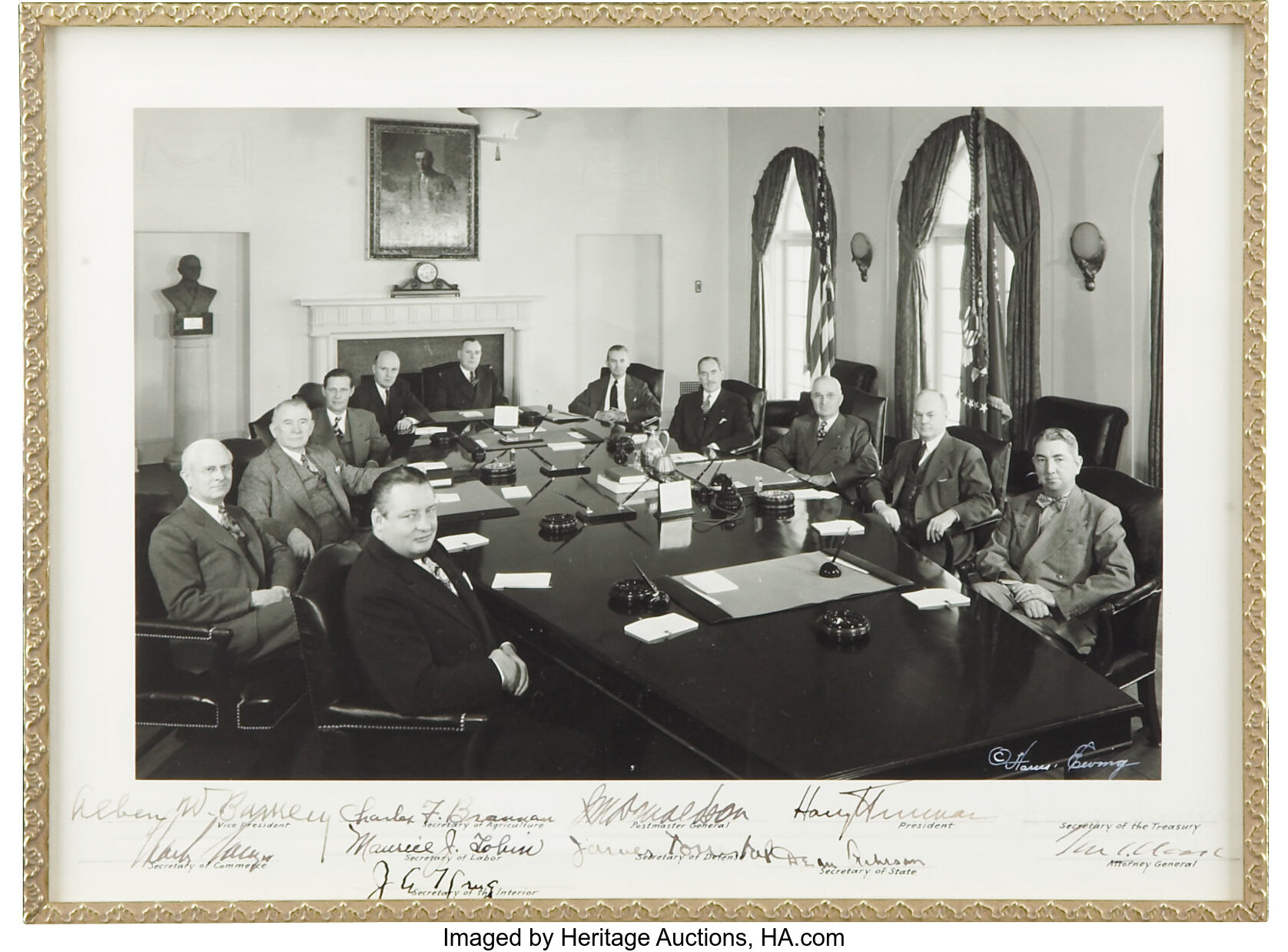 Harry S Truman Impressive Large Photo Of Truman His Vice Lot