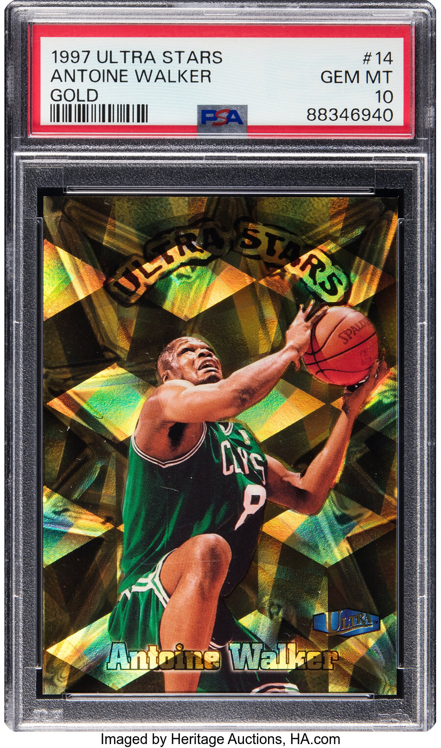 1997 Fleer Ultra Stars Antoine Walker (Gold) #14 PSA Gem Mint 10 - Pop One!