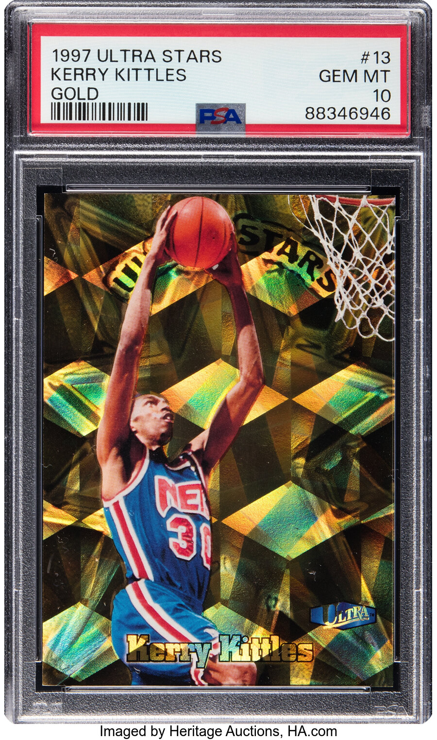 1997 Fleer Ultra Stars Kerry Kittles (Gold) #13 PSA Gem Mint 10 - Pop Two