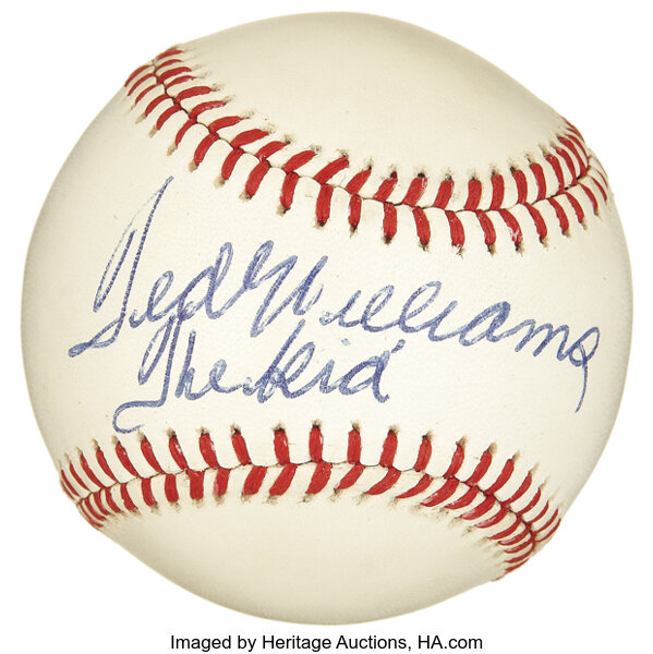ted williams autographed baseball