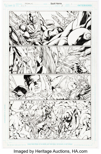 Fernando Pasarin and Scott Hanna Green Lantern Corps #2 Story Page 1 Original Art (DC, 2011)...