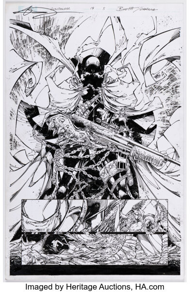 Brett Booth and Adelso Corona Gunslinger Spawn #19 Story Page 5 Original Art (Image, 2023).