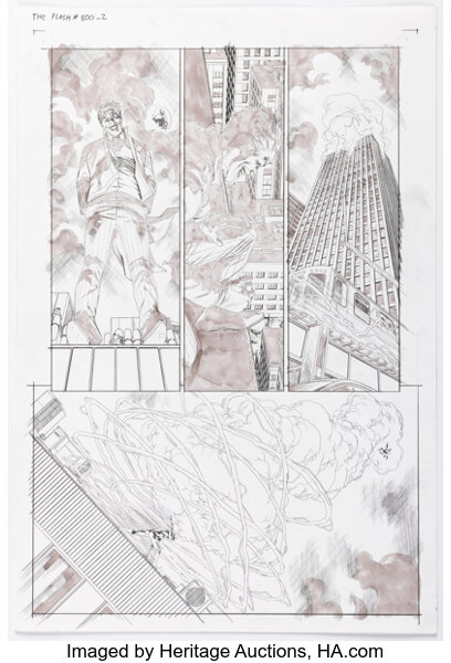 Fernando Pasarin and Oclair Albert The Flash #800 Story Page 2 Original Art (DC, 2023).