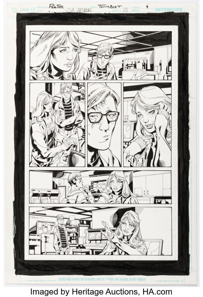 Howard Porter and Art Thibert JSA All Stars #13 Story Page 9 Original Art (DC, 2011).