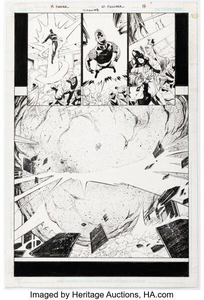 Howard Porter and Prentis Rollins Titans #8 Story Page 18 Original Art (DC, 2009)......