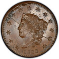 1823 1C Restrike, N-3, R.2, MS65 Brown PCGS. PCGS Population: (12/6). (PCGS# 81627)