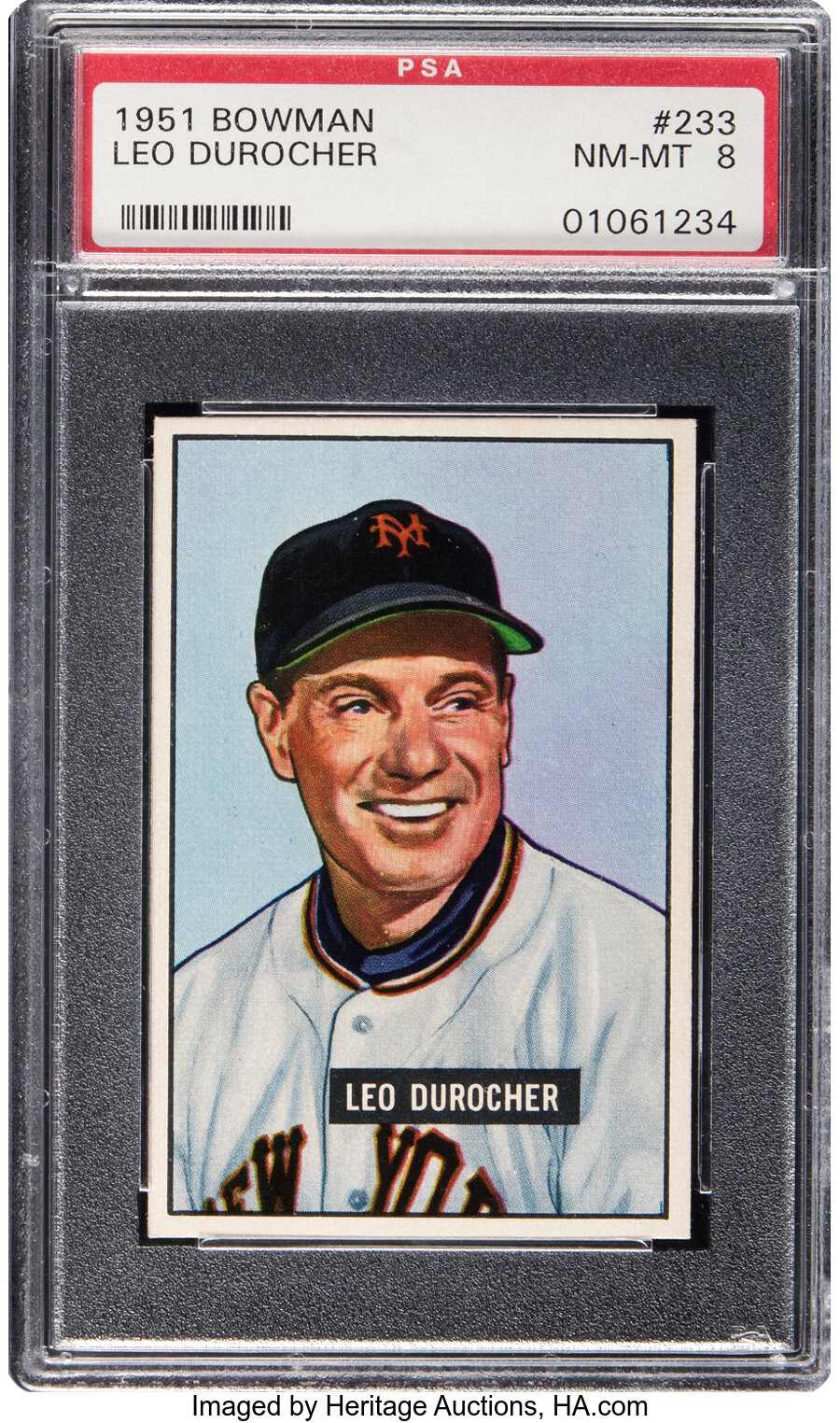 1951 Bowman Leo Durocher #233 PSA NM-MT 8