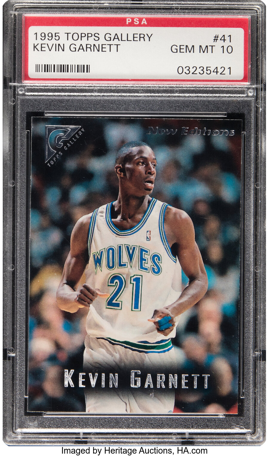 1995 Topps Gallery Kevin Garnett #41 PSA Gem Mint 10