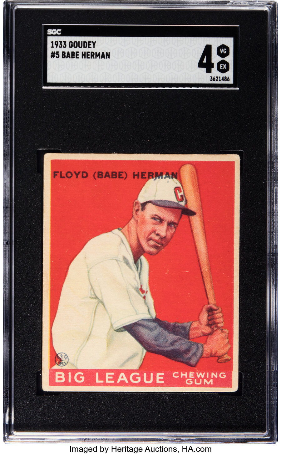 1933 Goudey Babe Herman #5 SGC VG/EX 4