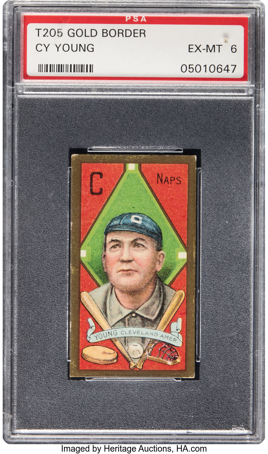 1911 T205 Sovereign Cy Young PSA EX-MT 6