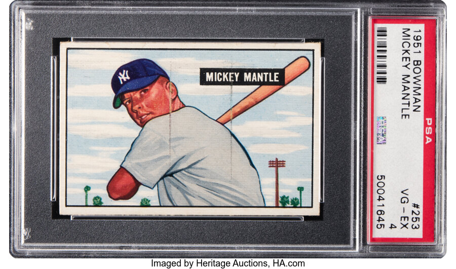 1951 Bowman Mickey Mantle Rookie #253 PSA VG-EX 4