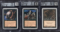 Magic: The Gathering Variety Sets Group of 3 BGS Graded Trading Card Game (Wizards of the Coast, 1993-1994) Signed by Sa...