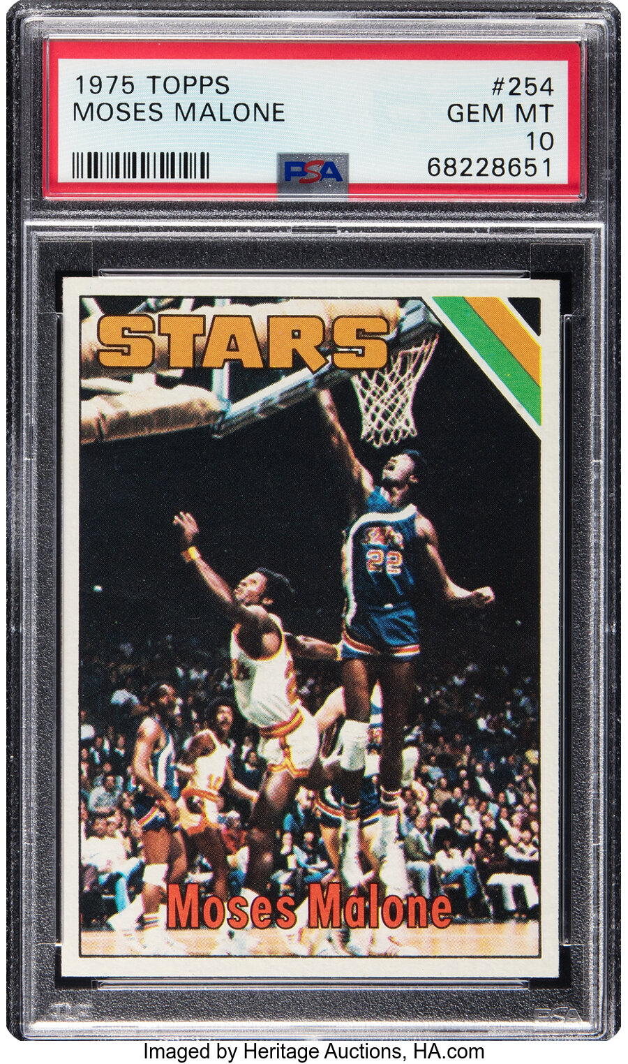 1975 Topps Moses Malone Rookie #254 PSA Gem Mint 10