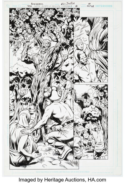 Dale Eaglesham and Kris Justice Justice Society of America #18 Story Page 14 Original Art (D...