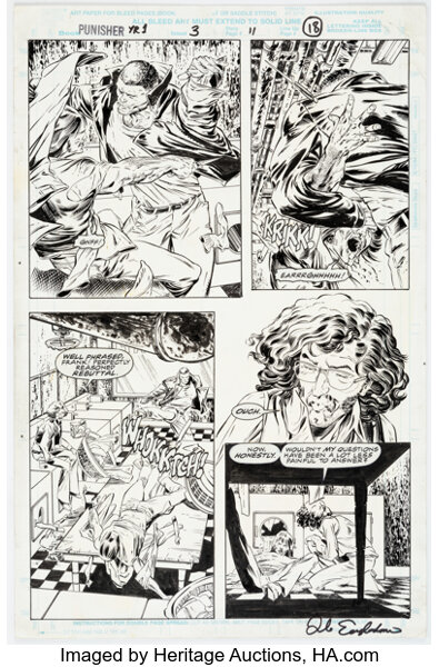 Dale Eaglesham and Scott Koblish The Punisher: Year One #3 Story Page 11 Original Art (Marve...