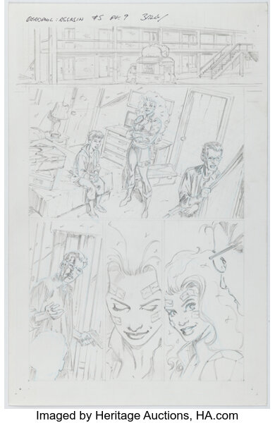 Mark Bagley Deadpool: Assassin #5 Story Page 9 Pencils Original Art (Marvel, 2018).....