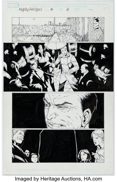 Khoi Pham and Danny Miki The Mighty Avengers #14 Story Page 11 Original Art (Marvel, 2008).