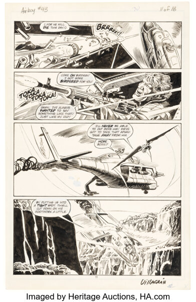 Stan Woch and Ricardo Villagrán Airboy #43 Story Page 11 Original Art (Eclipse, 1988).