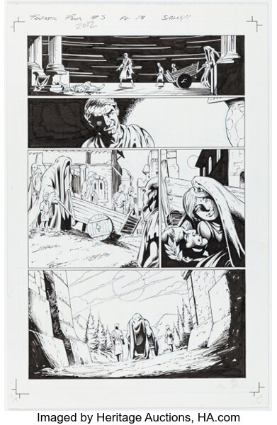 Mark Bagley and Mark Farmer Fantastic Four #5 Story Page 18 Original Art (Marvel, 2013)....