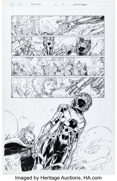 Brett Booth and Adelso Corona Bloodshot #2 Story Page 4 Original Art (Valiant Entertainment,...