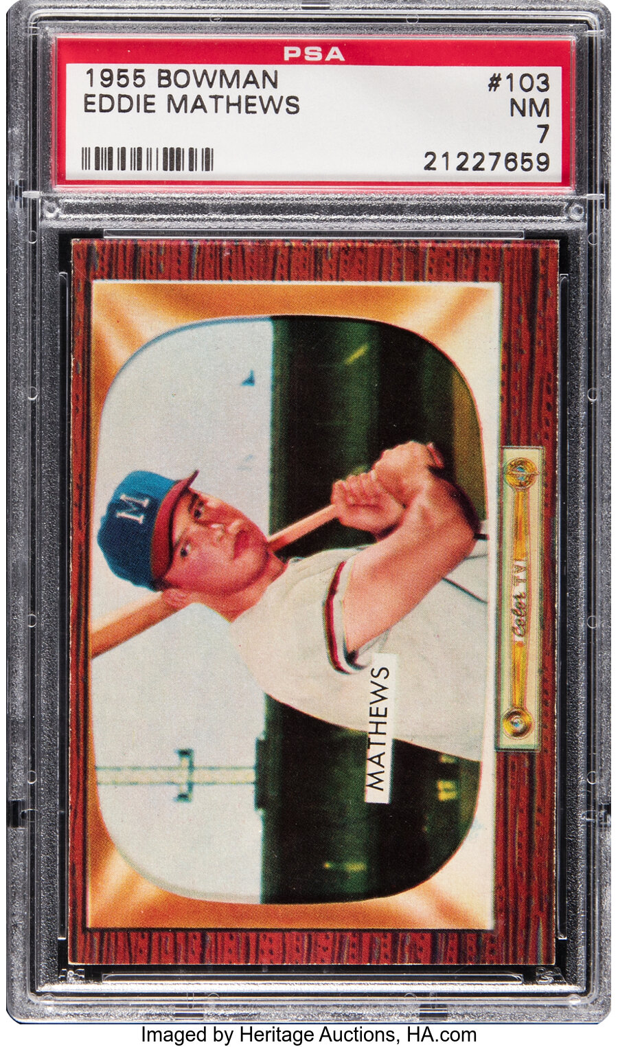 1955 Bowman Eddie Mathews #103 PSA NM 7