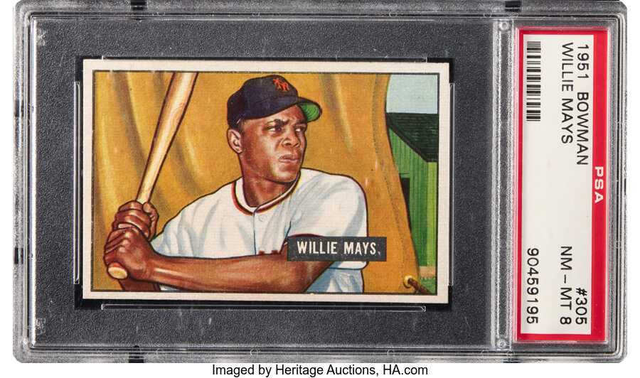 1951 Bowman Willie Mays #305 Rookie PSA NM-MT 8